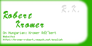 robert kromer business card